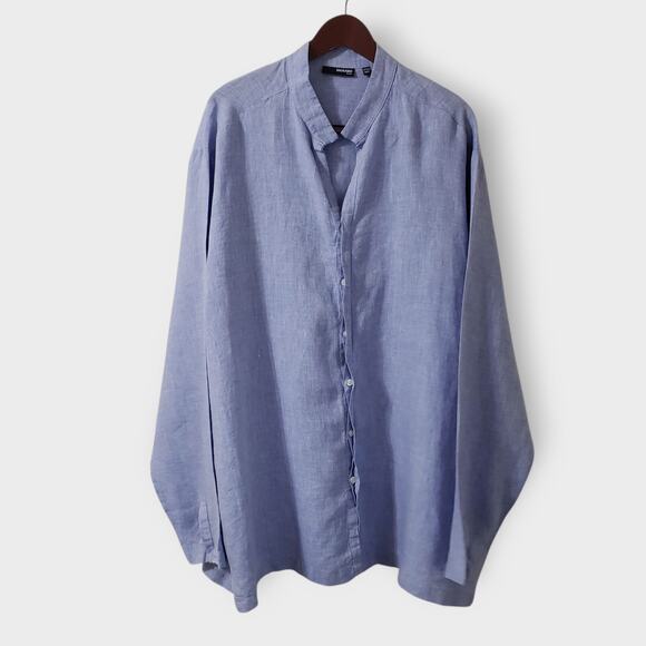 Murano Other - Mens Murano 100% Linen Button Down Shirt Sz 3XT Casual Minimalist Beach Preppy